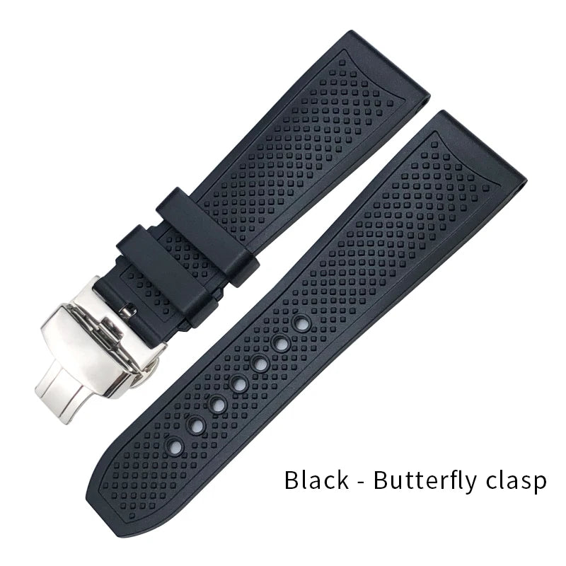Men's Soft Silicone Watch Straps, 20mm 21mm 22mm 23mm 24mm
