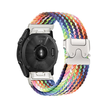 Cinturino per orologio elastico in nylon QuickFit 20/22/26 mm per Garmin Fenix 8/7/6/5 Forerunner 965/955/945 Instinct Tactix
