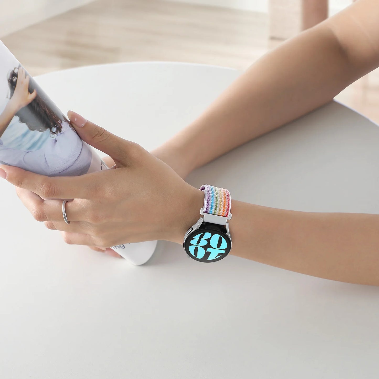 Bracelet à boucle en Nylon pour Amazfit Bip 6/5/GTS 4/3/2/2e/Mini/GTR 42mm/47mm/GTR 4/3 Pro Sport, 20mm/22mm, 2 bandes