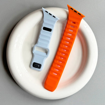 Bracelet en silicone irrégulier pour Apple Watch Ultra 49mm 40mm 41mm 44mm 45mm 46mm Correa Bracelet iWatch Series 11 10 9 8 7 6 SE