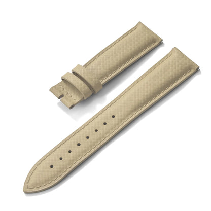 STAPELP – Fabric Sailcloth Strap, 18mm, 19mm, 20mm, 22mm, Top FKM + Leather Base, Textured Rubber Watch Straps, Quick Release Pin Buckle