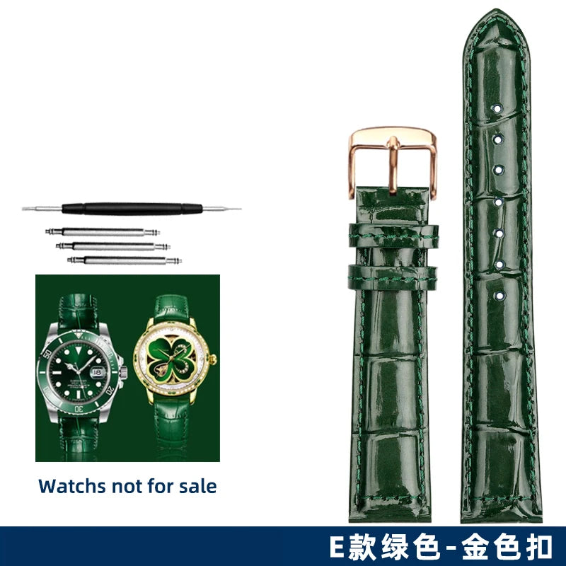 Green butterfly watch strap, 12mm, 14mm, 16mm, 18mm, 20mm, 22mm, high quality, casual, business, watch strap, watch accessories