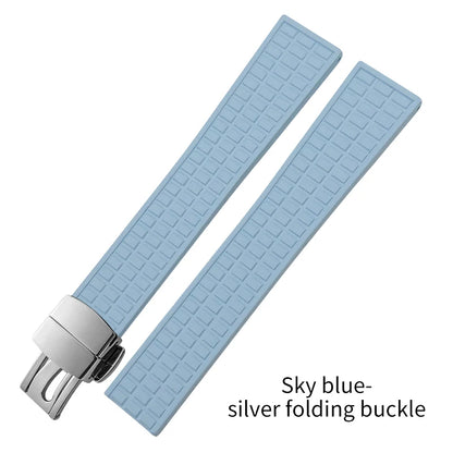 Cinturino per orologio in gomma fluorurata FKM morbida di alta qualità, 19 mm, cinturino di ricambio per Patek Philippe Aquanaut Luce 5067 5068 5072 PP, orologio da donna
