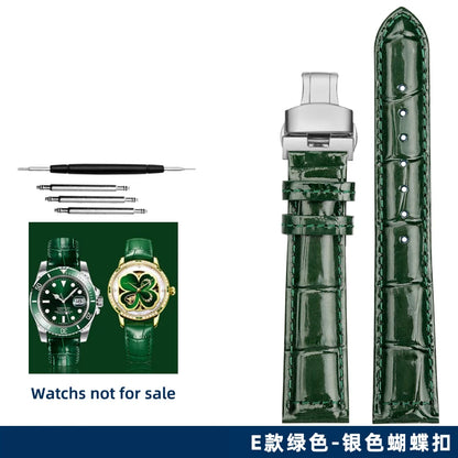 Green butterfly watch strap, 12mm, 14mm, 16mm, 18mm, 20mm, 22mm, high quality, casual, business, watch strap, watch accessories
