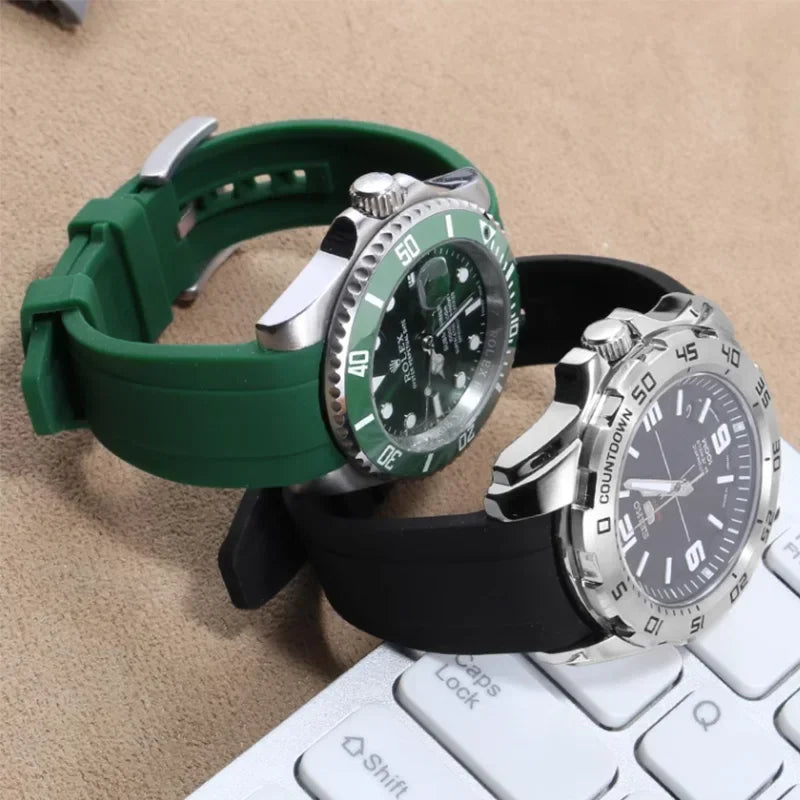 18 19 20 21mm 22mm cinturino in gomma per Rolex Submariner Sport Immersioni Braccialetto Orologio in Silicone per Citizen per Omega MoonSwatch per Seiko