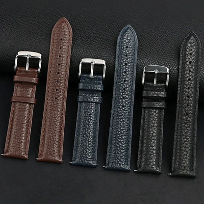Bracelet universel en cuir véritable à dégagement rapide, 12 13 14 15 16 17 18 19 20 21 22 23 24mm, pour femmes et hommes d'affaires
