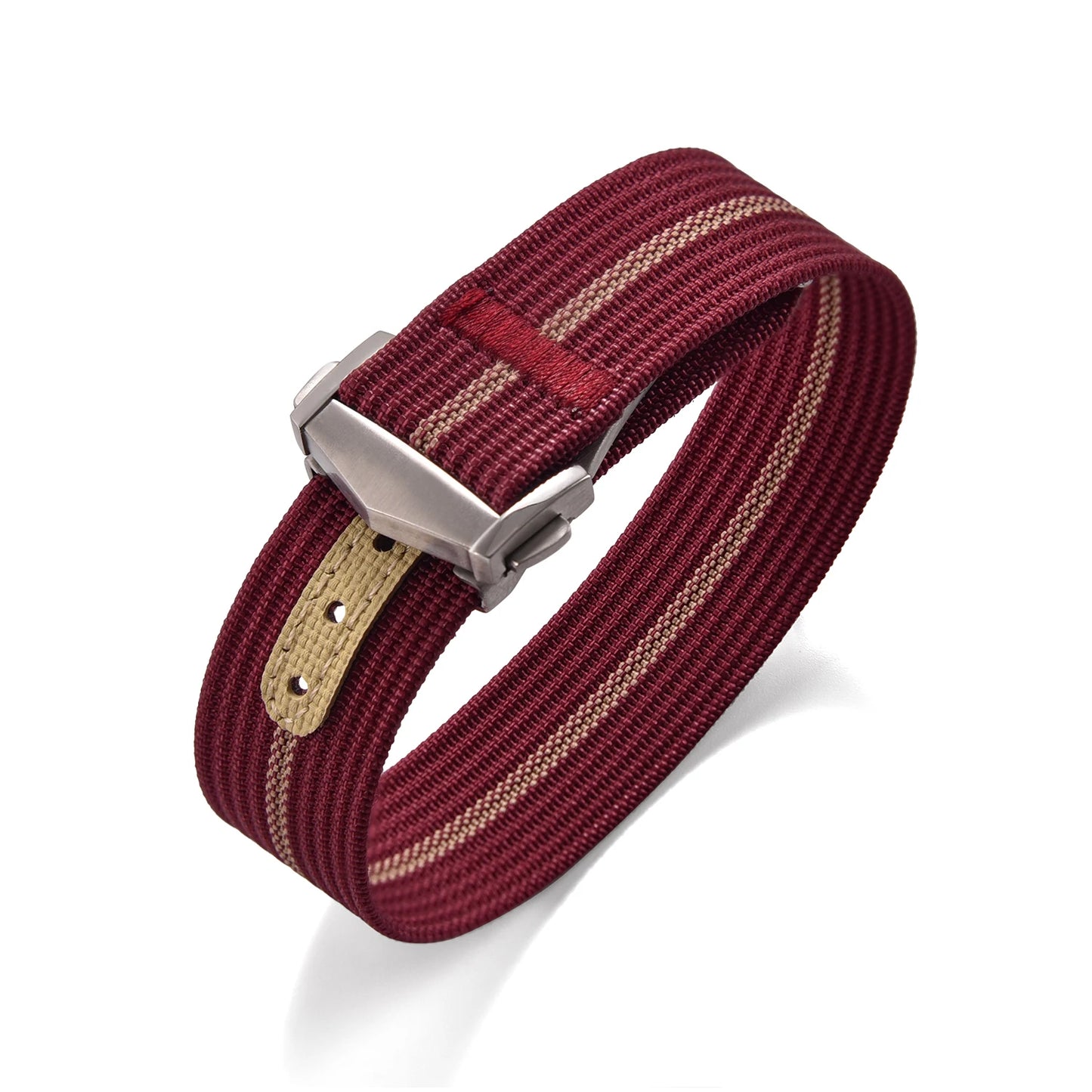 Bracelet de montre en nylon côtelé Omega avec fermoir déployant 18mm 20mm 22mm, bracelet sport en caoutchouc FKM pour Swatch MoonSwatch