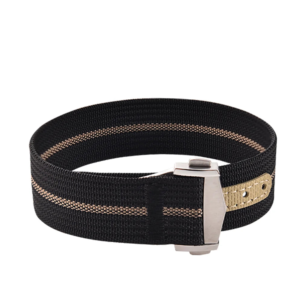 High-Quality Nylon Fluororubber 20mm Bracelet for Omega X Swatch MoonSwatch Sport, Folding Clasp Watch Strap for Seamaster 300
