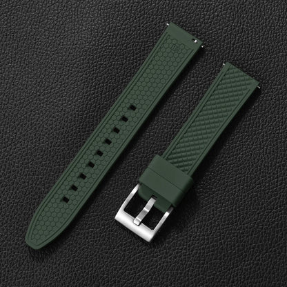 Bracelet en caoutchouc fluoré FKM, 18mm 20mm 22mm 24mm, Bracelet de montre à dégagement rapide pour plongée Omega Seiko Tissot Rolex, ceinture universelle