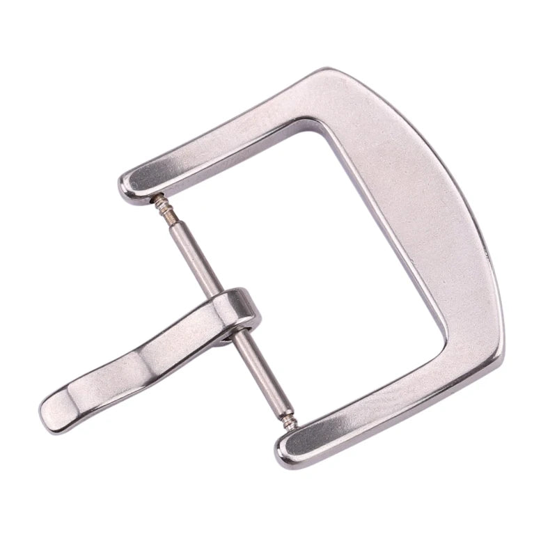 Boucles de bracelet de montre en métal, fermoirs en acier inoxydable, argent, noir, or, accessoires, vente en gros, 18mm, 20mm, 22mm, 24mm, 20 pièces