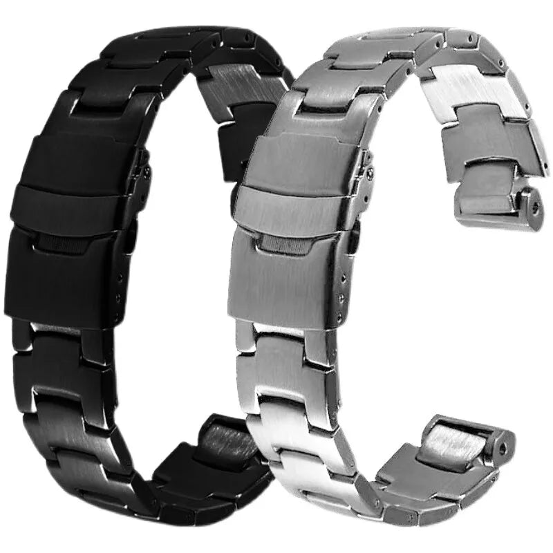 Pour Casio Bracelet en acier inoxydable Bracelet PRW-3100Y/3000/6000/6100/PRG-300 série Bracelet de montre en acier inoxydable 16mm noir/argent