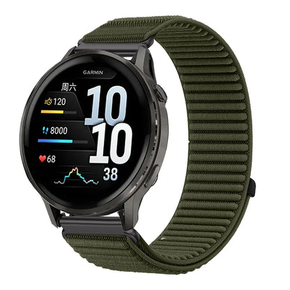 Cinturino in nylon da 20 mm 22 mm per Garmin Forerunner 255 265 970 165 55/Active 6 5, Correa Garmin Venu 4 3 45 mm/Vivoactive 5