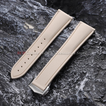 Bracelet universel à dégagement rapide 20mm 21mm 22mm, bracelet de montre étanche en caoutchouc FKM pour Omega, Rolex, Seiko