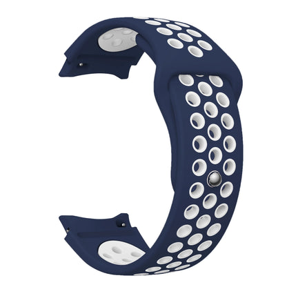 Sport-Uhrenarmband aus Silikon mit atmungsaktiven Löchern, zweifarbig, für Samsung Galaxy Watch 7/FE/6/5/4, atmungsaktives Sport-Design