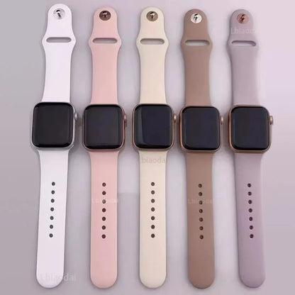 Bracelets en silicone pour Apple Watch, 44mm, 40mm, 45mm, 41mm, 49mm, 46mm, 42mm, correa, série iwatch 11, 10, 7, 8, se, 9, ultra, 2, 3