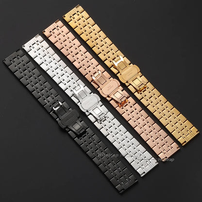Cinturino per orologio con estremità curva, 14 16 18 19 20 21 22mm, in acciaio inossidabile, in metallo, accessori universali per cinturini di orologi