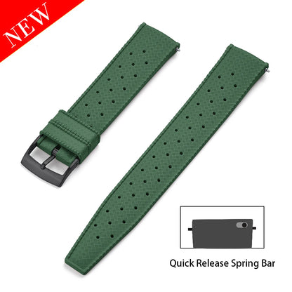 Premium FKM Rubber Watch Band Quick Release 18mm 20mm 22mm 24mm Rubber Watch Strap Smart Watch Bracelet