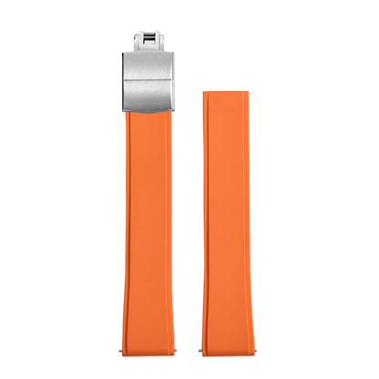CTS – bracelets de montre FPM en caoutchouc fluoré, 19/20/21/22mm, boucle papillon à dégagement rapide, ceintures de plongée souples unisexes découpées à la taille