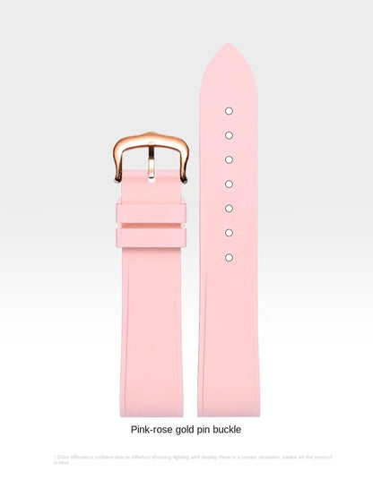 Premium Quality Cartier Dumont Replacement Watch Strap - Fluoroelastomer Rubber Quick Release Medium Large for Women
