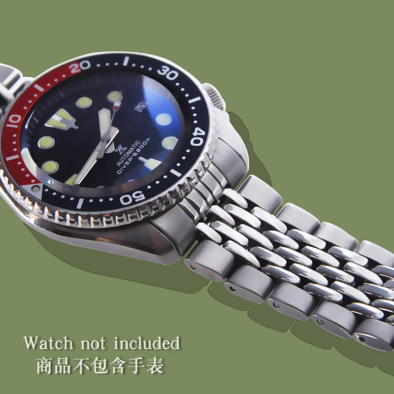 Stainless Steel Rice Bead Metal Bracelet Dive Watch Bracelet for Seiko 7S26-0020 SKX007K2 Men's Automatic Watch 730483