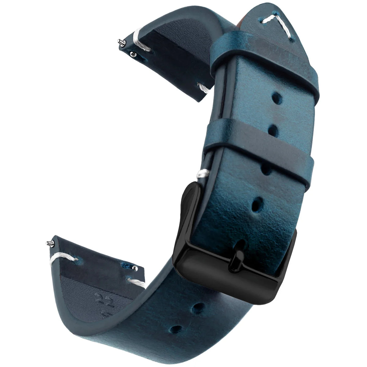 Bracelet de montre en cuir véritable de cire, bracelets de montre à dégagement rapide 18mm/19mm/20mm/21mm/22mm/24m, pour Samsung, Seiko, Oris, montre citoyen