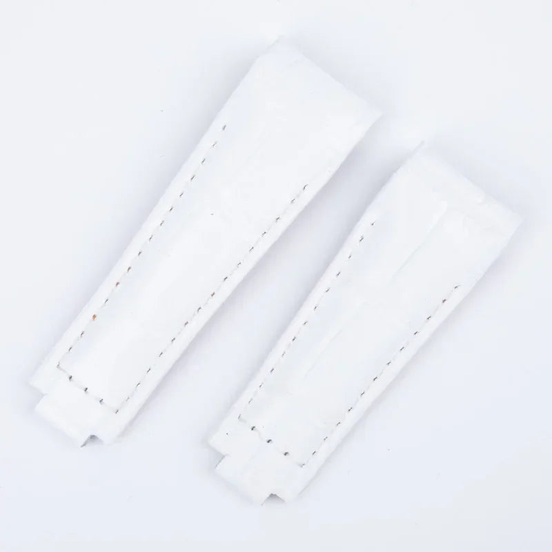 20mm Curved End Watch Band for Rolex Daytona Submariner GMT Master, Glidelock Clasp, Genuine Leather
