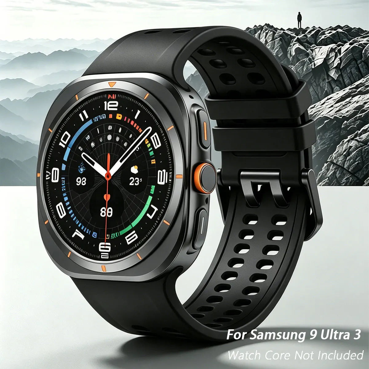 Bracelets en silicone pour Samsung Galaxy Watch Ultra 3 1 2 47mm, bracelet marin pour Galaxy Watch Ultra 2024 2025 2026, ceinture respirante