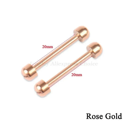 Kit de réparation de bracelet de montre en cuir, tube à vis, lien de tige LDPStem, 14mm, 16mm, 18mm, 20mm, 22mm, goupille de bracelet, 2 pièces, le plus récent
