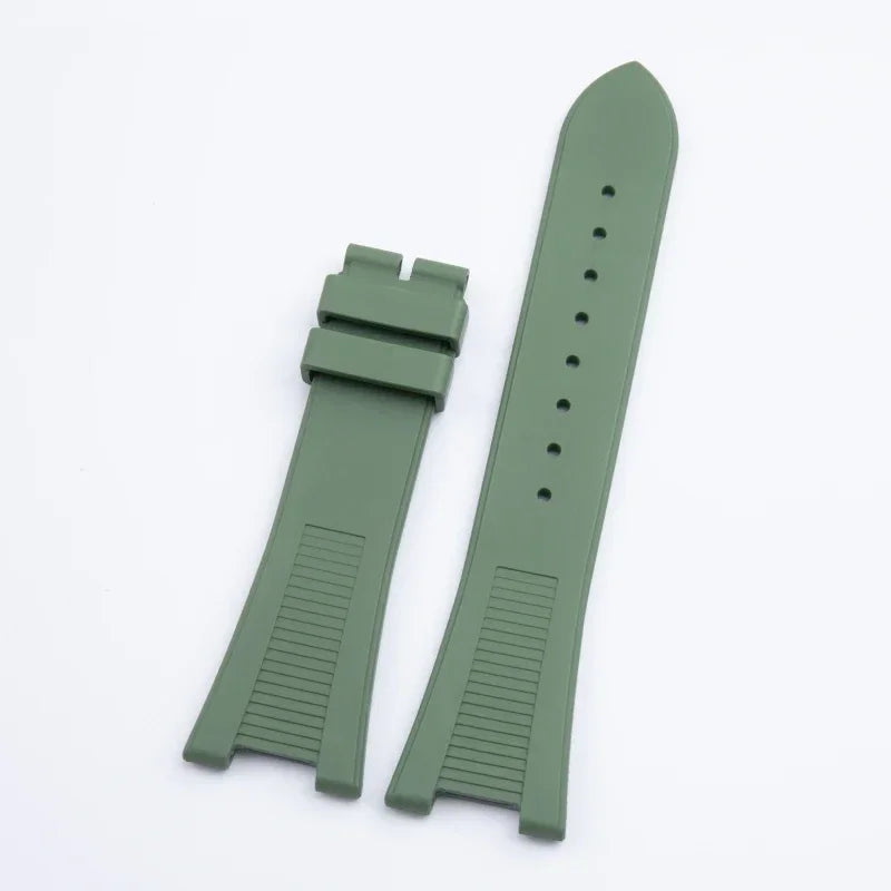 Maglia terminale 25x12,5 mm con accessori morbidi per cinturino in gomma fluorurata per braccialetto Patek Philippe per cinturino Nautilus 5711/5712/5980