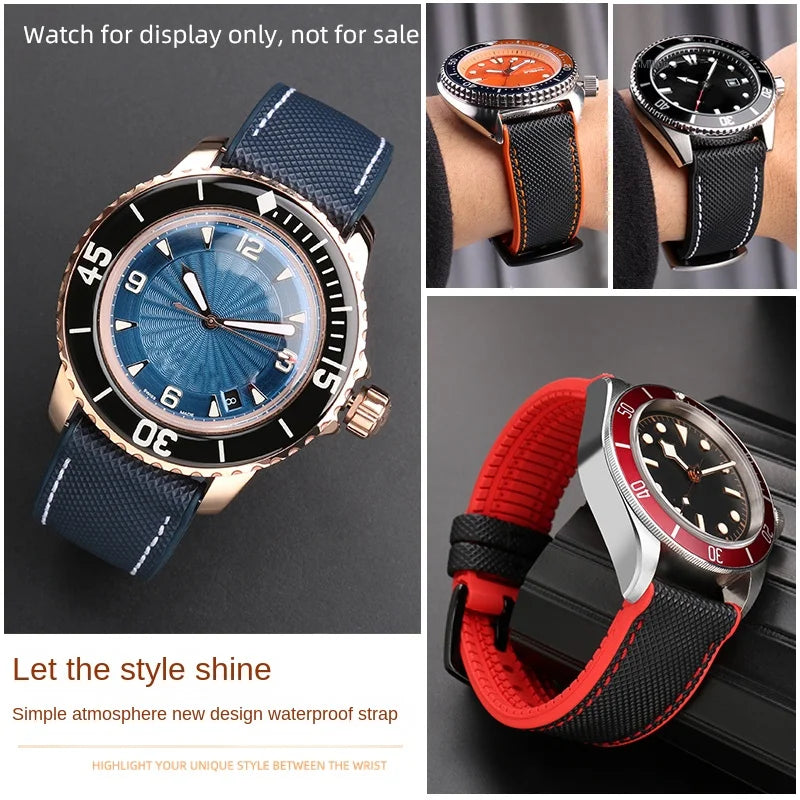 Per Casio Swordfish MDV-106 Marlin MDV106 Cinturino MDV107 MTPVD01 Cinturino in gomma Ghost Water 5374 Cinturino 22mm Cinturino sportivo