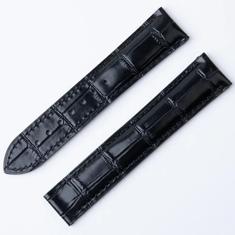 Italian Calfskin Leather Watch Strap, 19mm 20mm 21mm 22mm, for Omega Seamaster Speedmaster Planet Ocean 300/600 DE VILLE AT150 Bracelet