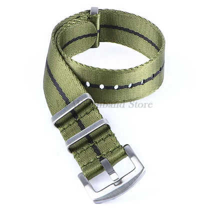 18mm 20mm 22mm Soft Nylon Strap Military Watchband for Samsung Galaxy Nylon Strap for Omega Seamaster 007