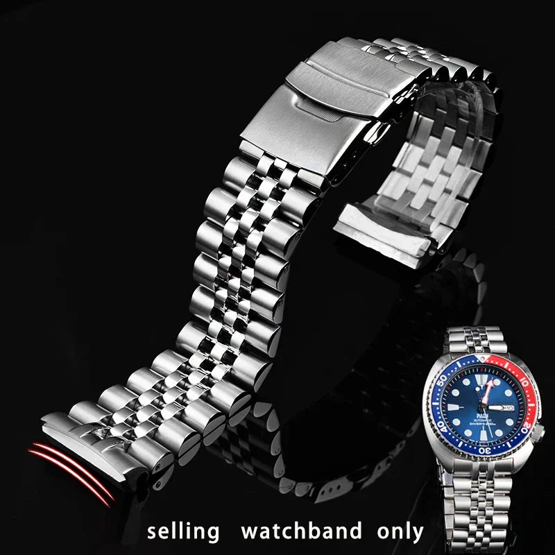 Bracelet en acier inoxydable massif pour montre Seiko, série abalone turtle srpa21 srp777 srpc25 srp773, bracelet de montre 22mm