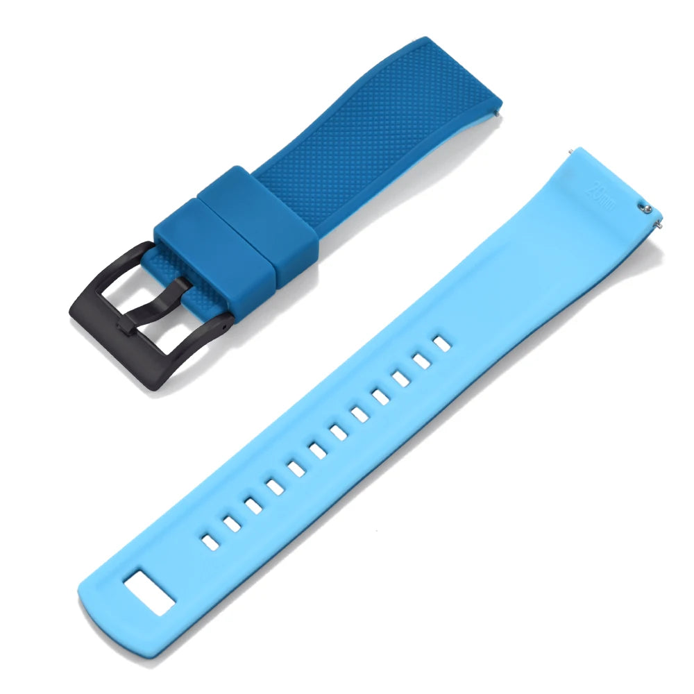 Nouveau bracelet de montre en Silicone Double couleurs personnalisé à dégagement rapide 20mm 22mm bracelet de montre doux Durable bracelets de montre de remplacement ceintures