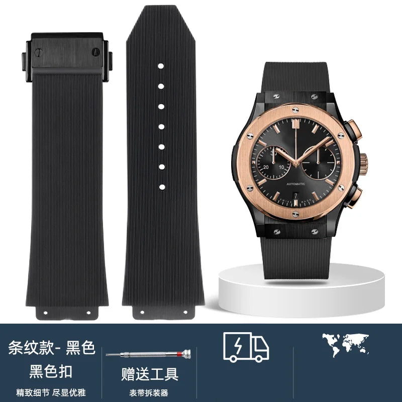 Cinturino per orologio da uomo in nylon e silicone, 20 mm, 22 mm, 24 mm, impermeabile e traspirante, in gomma, accessori