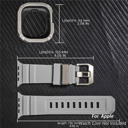 Bracelet de sport en silicone TPU+ pour Apple Watch Ultra 49mm 42 44 45 46mm pour iWatch Series 10 9 8 7 SE