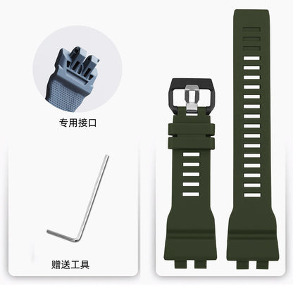 Cinturino di ricambio in silicone morbido impermeabile per orologio Casio GBD-100 Series, cinturino sportivo da esterno da uomo, accessori