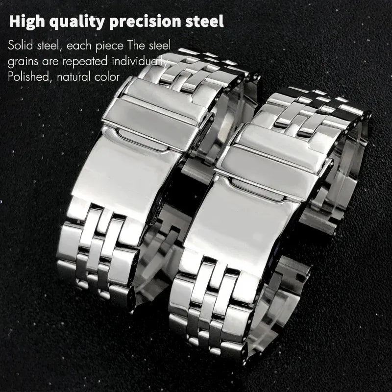 Convient pour Breitling bracelet de montre en acier inoxydable massif Avenger Challenger NAVITIMER SUPEROCEAN bracelet de montre en métal 18m 20mm 22mm 24mm
