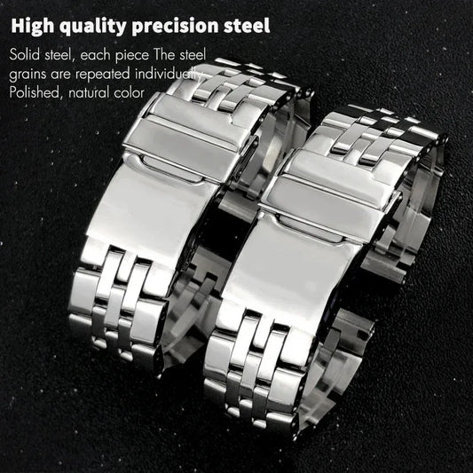 Suitable for Breitling Avenger Challenger NAVITIMER SUPEROCEAN solid stainless steel watch bracelet, 18mm, 20mm, 22mm, 24mm metal watch bracelet