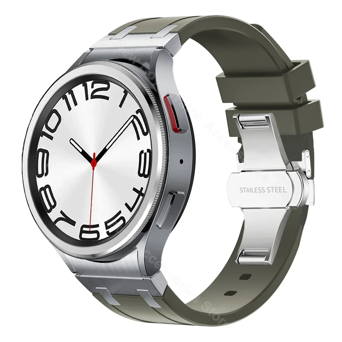 Bracelet de sport en silicone sans interstice pour hommes, compatible Samsung Galaxy Watch 7 40mm 44mm, 6 4 Classic 46 47mm, 42 43mm, 5 Pro 45mm