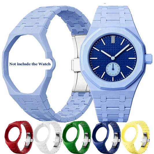 طقم تعديل سيراميك عصري لساعة Swatch X AP Royal POP Bioceramics، طقم تعديل السوار والإطار، إكسسوارات ساعة اليد