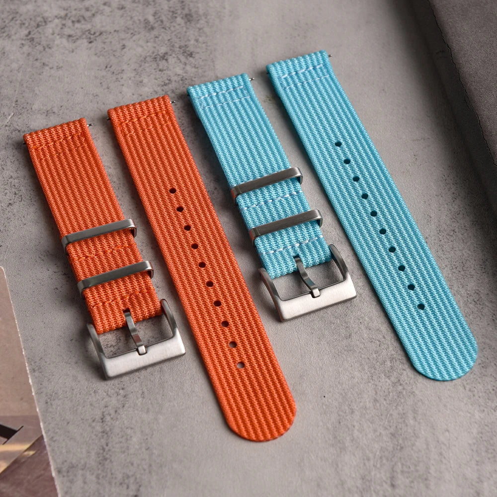 Deux pièces nouveau bracelet de montre en Nylon nervuré à dégagement rapide 18mm 20mm 22mm bracelet de montre Bracelets accessoires pour Bracelets militaires