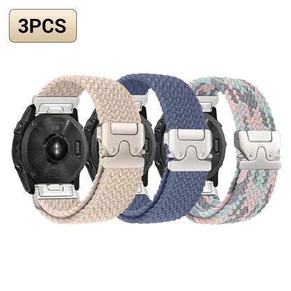 Cinturino per orologio elastico in nylon QuickFit 20/22/26 mm per Garmin Fenix 8/7/6/5 Forerunner 965/955/945 Instinct Tactix
