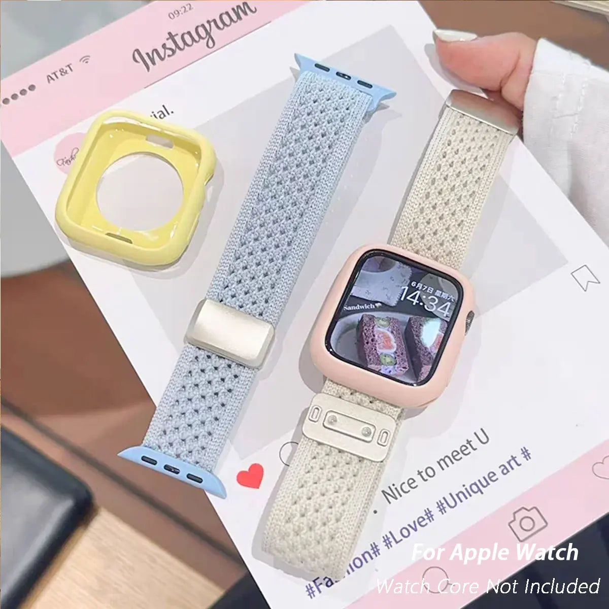 Cinturino e cassa in silicone Candy per Apple Watch, compatibile con le misure 46mm, 49mm, 44mm, 42mm, 41mm, 40mm, 38mm, SE, 10, 9, 6, 5, Ultra 2, cinturino in nylon iwatch + cassa