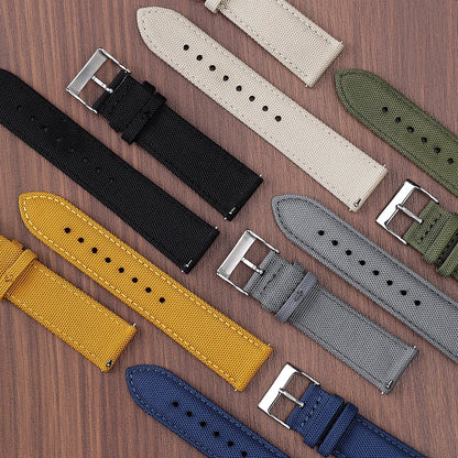 Cinturino per orologio in tessuto a vela impermeabile, 18mm 19mm 20mm 21mm 22mm 24mm, cinturino in nylon doppio strato, sgancio rapido, per orologio sportivo da uomo
