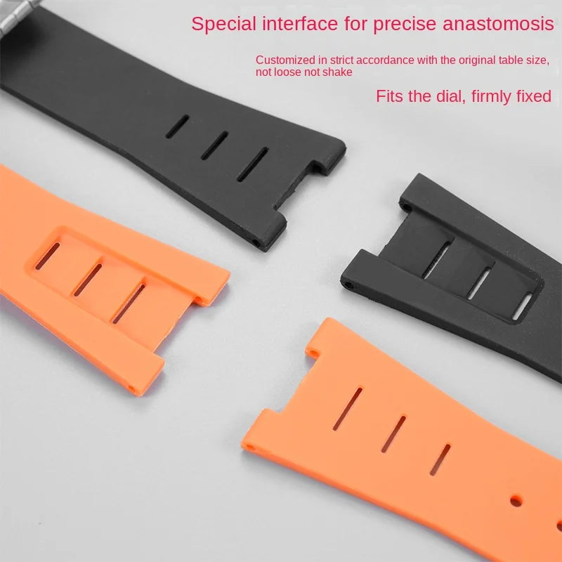Nouveau Bracelet Ruuber en TPU pour Bell Ross INSTRUMENTS BRX5/BR05 Bracelet de montre 25mm pour Bracelet étanche Bell & Ross noir Orange bleu