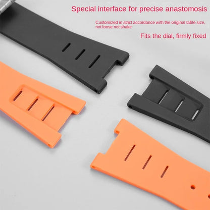 Nouveau Bracelet Ruuber en TPU pour Bell Ross INSTRUMENTS BRX5/BR05 Bracelet de montre 25mm pour Bracelet étanche Bell & Ross noir Orange bleu