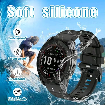 Bracciale in silicone QuickFit 22 26 mm per Garmin Fenix 5 5X Plus 6X 7 7X Pro Quatix 8 Fenix 8 Pro 51 mm 47 mm Epix, cinturino sportivo da esterno