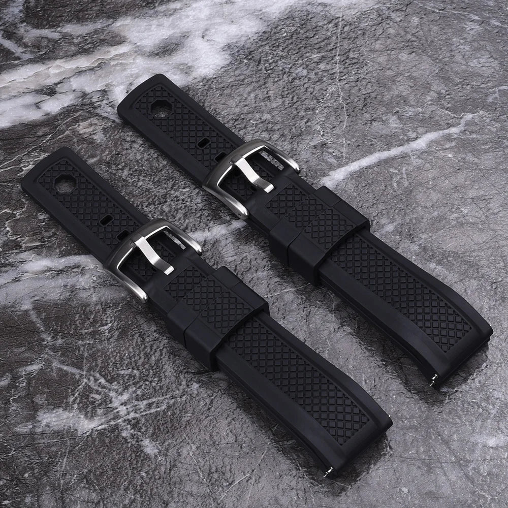 Bracelets de montre FKM de qualité supérieure, 20mm 22mm, à dégagement rapide, en caoutchouc fluoré, nouveau Design, unisexe, ceintures de plongée étanches