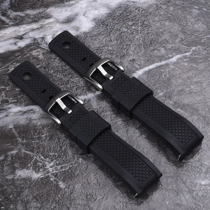 Bracelets de montre FKM de qualité supérieure, 20mm 22mm, à dégagement rapide, en caoutchouc fluoré, nouveau Design, unisexe, ceintures de plongée étanches
